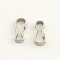 Tarnish Resistant 304 Stainless Steel Keychain Clasp Findings, Stainless Steel Color, 9x3x1mm