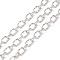 Tarnish Resistant 304 Stainless Steel Twist Oval Link Chains, Unwelded, with Spool, Stainless Steel Color, Link: 7x11.5x1.5mm, 6.8x8x1.5mm, about 32.81 Feet(10m)/Roll