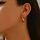 Серьги-кольца из нержавеющей стали с закрученным кольцом UC2770-4