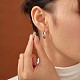 Модные латунные серьги-кольца с прозрачным кубическим цирконием NY7693-2-1
