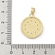 Латунные микропаве прозрачные подвески с фианитом KK-F905-22G-02-3