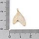 Латунные микропаве прозрачные подвески с фианитом KK-Q816-05G-01-3