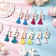 Серьги-подвески в форме ракушки EJEW-JE06418-1