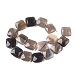 Серые натуральные бусины из агата  G-T138-163-2