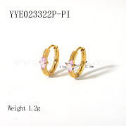 Элегантные серьги-кольца из нержавеющей стали QA3505-2
