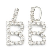 Латунные микропаве прозрачные подвески с фианитом ZIRC-J039-18P-B