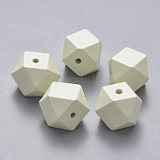 Расписные бусы из натурального дерева WOOD-Q040-020B-A08