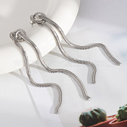 Серьги-гвоздики с кисточками из нержавеющей стали KT2898-2
