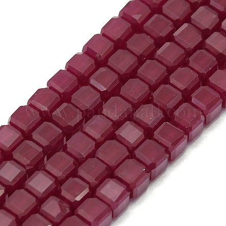 Нити бусин из красного корунда G-G106-G05-01-1-1