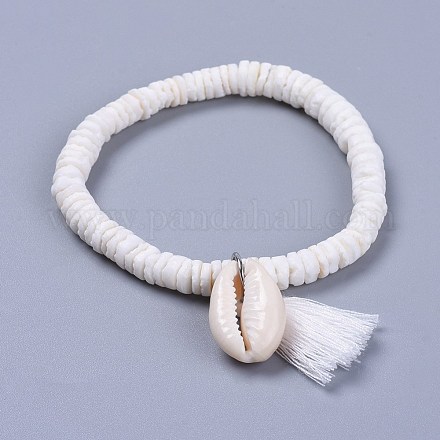Хлопковые нитки кисточки браслеты шарма BJEW-JB04385-04-1