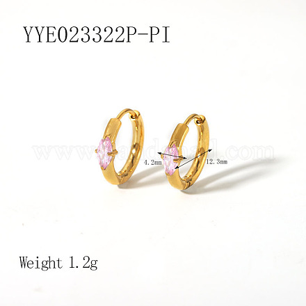 Элегантные серьги-кольца из нержавеющей стали QA3505-2-1