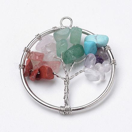 Природные и синтетические Gemstone подвески G-S271-23A-01-1