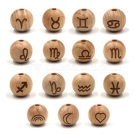 Деревянные бусины WOOD-WH0103-07-1