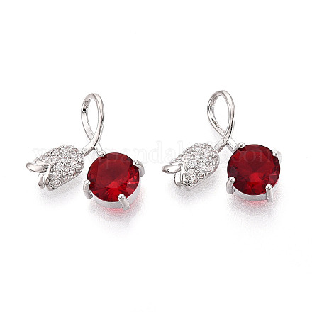 Латунные микро проложить кубического циркония подвески KK-T074-72P-02-1