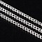 Iron Twisted Chains Curb Chains, Unwelded, with Spool, Silver Color, Link: 2x3mm, 0.5mm thick, about 328.08 Feet(100m)/roll