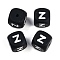 20Pcs Black Cube Letter Silicone Beads 12x12x12mm Square Dice Alphabet Beads with 2mm Hole Spacer Loose Letter Beads for Bracelet Necklace Jewelry Making, Letter.Z, 12mm, Hole: 2mm