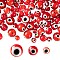 3 Strands 3 Style Handmade Evil Eye Lampwork Round Bead Strands, Dark Red, 6~10mm, Hole: 1mm, about 39~65pcs/strand, 14.17~14.96 inch(36~38cm), 1 strand/style