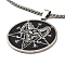 Non-Tarnish 201 Stainless Steel Pendant Necklaces, Flat Round, 23.43 inch(59.5cm)