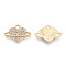 Alloy Pendants, with Crystal Rhinestone, Cadmium Free & Lead Free, Heart, Light Gold, 14x20x2mm, Hole: 1.8mm