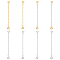 SUPERFINDINGS 8Pcs 2 Colors Necklace Extenders 6.6cm 304 Stainless Steel Extender Chain with Spring Ring Clasps Jewelry Extenders with Lobster Clasps and Closures for Jewelry Making