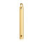 201 Stainless Steel Pendant Rhinestone Settings, For Pointed Back Rhinestone, Rectangle, Golden, Fit for 1.5mm Rhinestone, 32x3x1.5mm, Hole: 3mm