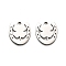 Non-Tarnish 316 Surgical Stainless Steel Charms, Laser Cut, Horseshoe with Clover Charm, Stainless Steel Color, 13.5x12.5x1mm, Hole: 1.6mm