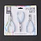 Steel Pliers Set, with Plastic Handles, including Side Cutter Pliers, Round Nose Plier, Needle Nose Wire Cutter Plier, Light Sky Blue, 113~126x48~52x6~10mm, 3pcs/set