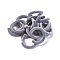 Flocky Acrylic Beads, Letter C Shape, Gray, 40x36.8x6.6mm, Hole: 1.4mm, Inner Diameter: 22.5mm