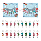 Alloy Enamel Cactus Pendant Locking Stitch Markers, 304 Stainless Steel Clasp Stitch Marker, Mixed Color, 4.9cm, 10pcs/set