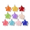 Acrylic Pendants, with Iron Ring, Star, Mixed Color, 26x23x13.5mm, Hole: 1.6mm