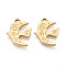 304 Stainless Steel Pendants, Ion Plating(IP), Bird Charms, Real 18K Gold Plated, 20x15.5x2mm, Hole: 1.8mm