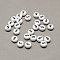 White and Black Acrylic , Flat Round with Num.5, 7x4mm, Hole: 1.3mm, about 3600pcs/500g