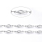 Tarnish Resistant 304 Stainless Steel Link Chains, Soldered, with Spool, Hollow Rhombus, Stainless Steel Color, Oval Link: 3.5x2x0.3mm, Rhombnus: 13x4x1.5mm, about 16.4 Feet(5m)/roll