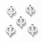 Tarnish Resistant 304 Stainless Steel Pendants, Matte Style, Greek Alphabet, Stainless Steel Color, Letter.F, 12x9x1.5mm, Hole: 1.5mm