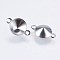 Tarnish Resistant 304 Stainless Steel Connector Rhinestone Settings, Cone, Stainless Steel Color, Fit for 6mm Rhinestone, 10.5x6.5x2mm, Hole: 1mm