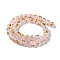 Handmade Gold & Silver Foil Lampwork Beads, Round, Pink, 12mm, about 33pcs/strand, 14.5 inch