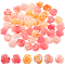 60Pcs 3 Colors Synthetic Coral Beads, Dyed, Flower, Mixed Color, 10x10.5x8mm, Hole: 1mm, 20pcs/color
