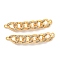 Brass Micro Pave Clear Cubic Zirconia Pendants, Cadmium Free & Nickel Free & Lead Free, Chain, Real 18K Gold Plated, 29x5.5x2.2mm, Hole: 1.2mm