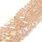 Transparent Glass Beads Strands, Faceted, AB Color, Triangle, PeachPuff, 6x6x3mm, Hole: 1.2mm, about 87~93pcs/strand, 9.45''~11.61''(24~29.5cm)
