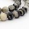 Natural Zebra Jasper Round Bead Strands, 12mm, Hole: 1mm, about 34pcs/strand, 15.7 inch