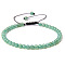 Adjustable Women's Green Aventurine Beaded Bracelet, with Simple and Versatile Hand-wove Bead, Show in Picture