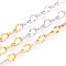 Two Tone 304 Stainless Steel Dapped Chains, Soldered, with Spool, Golden & Stainless Steel Color, 4x2x0.5mm, 32.8 Feet(10m)/roll
