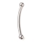 Non-Tarnish 304 Stainless Steel Curved Tube Beads, Stainless Steel Color, 31x4x4mm, Hole: 1.2mm