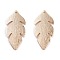Rack Plating Brass Pendants, Long-Lasting Plated, Feather, Real 14K Gold Plated, 29.5x13x0.5mm, Hole: 1.3mm