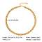 Stainless Steel Curb Chain Necklaces for Unisex, Golden, 15.35x0.28 inch(39x0.71cm)