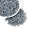 6/0 Glass Seed Beads, Round Hole, Rondelle, Golden Metal Enlaced, Light Grey, 4~4.5x3~3.5mm, Hole: 1.2~1.4mm, about 6430pcs/pound