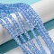 Cat Eye Beads Strands, Round, Light Sky Blue, 4mm, Hole: 0.7mm, about 100~105pcs/strand, 14.37~14.69 inch(36.5~37.3cm)