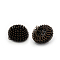 Iron Wire Beads, Half Round, Nickel Free, Red Copper, 18x11mm, Hole: 10mm
