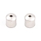 Brass Cord Ends, End Caps, Cadmium Free & Nickel Free & Lead Free, Column, Platinum, 8x7x7mm, Hole: 1mm, Inner Diameter: 6.5mm