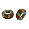 Brass Rhinestone Spacer Beads, Grade A, Rondelle, Gunmetal, Colorful, 10x4.2mm, Hole: 4.2mm